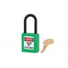 Master Lock Bezpečnostní visací zámek Klíč, Termoplast 6 mm třmen, Zelená