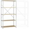 Manuflex RP1012.7035 základní modul regálu oddělení , (š x v x h) 1030 x 2000 x 500 mm, dřevěná podlaha