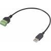 Renkforce USB 2.0 kabelový adaptér [1x USB 2.0 zástrčka A - 1x Svorka] RF-6443966 30 cm PVC plášť