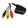RS PRO Audio kabel 1.5 m, Černá