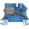 W-Series, Neutral conductor disconnect terminal, Rated cross-section: 2,5 mm&sup2;, Busbar connection, Direct mounting Weidmüller WNT 2.5 10X3, modrá, 100 ks