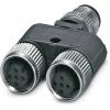Phoenix Contact SAC-3P-M12Y/2XM12FS B PE S21BK rozdělovač a adaptér pro senzory - aktory , 1527618, piny: 4, 5 ks