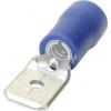TRU COMPONENTS 1583059 faston konektor Šířka zástrčky: 2.80 mm Tloušťka konektoru: 0.80 mm 180 ° částečná izolace modrá 1 ks