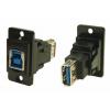 RS PRO Konektor USB, řada: FT Zásuvka/zásuvka, počet portů: 2portový, orientace těla: Rovný USB typu B na A, Panel USB RS PRO Konektor USB, řada: FT Zásuvka/zásuvka, počet portů: 2portový, orientace těla: Rovný USB typu B na A, Panel USB