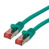 Roline Kat6 Ethernetové kabely, Zelená, Nízko dýmivý bezhalogenový 300 mm 8, typ pláště: Stíněné Stíněný