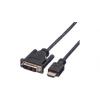Roline, A: Vnější DVI-D, B: Vnější HDMI 1 m Kabel DVI, Černá Roline, A: Vnější DVI-D, B: Vnější HDMI 1 m Kabel DVI, Černá