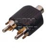 Adaptér Jack 3,5 mm zásuvka stereo na 2× CINCH vidlice JC35G-2RCAW Adaptér Jack 3,5 mm zásuvka stereo na 2× CINCH vidlice JC35G-2RCAW