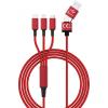 Smrter Nabíjecí kabel USB USB 2.0 USB-A zástrčka, USB-C ® zástrčka, Apple Lightning konektor, USB Micro-B zástrčka 1.20 m červená SMRTER_HYDRA_ULT_RD