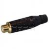 Zásuvka RCA CINCH ACJR-BLK, kovový kryt, černá Zásuvka RCA CINCH ACJR-BLK, kovový kryt, černá