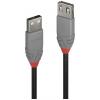 LINDY USB kabel USB 2.0 USB-A zástrčka, USB-A zásuvka 2.00 m černá, šedá 36703