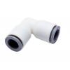 Legris Pneumatický adaptér s oboustr. vněj. závitem, koleno, řada: 6302 Polyetylen, 8 mm Zásuvný, 8 mm Zásuvný
