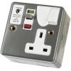 Zásuvka RCD Typ G – britská 13A Pasivní Timeguard 1 230V ac Ocel Povrch Spínací proud Šedá Zásuvka RCD Typ G – britská 13A Pasivní Timeguard 1 230V ac Ocel Povrch Spínací proud Šedá