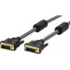 ednet DVI kabel DVI-D 24+1pol. Zástrčka, DVI-D 24+1pol. Zástrčka 2.00 m černá 84520 lze šroubovat, pozlacené kontakty DVI kabel
