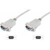 Digitus sériový kabel [1x D-SUB zásuvka 9pólová - 1x D-SUB zásuvka 9pólová], 1.80 m, béžová