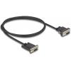 Delock sériový kabel [1x D-SUB zásuvka 9pólová - 1x D-SUB zásuvka 9pólová], 1 m, černá