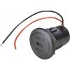 ProCar Power USB-C vestavná zásuvka PD/QC EV nebo LED max. 50 W. Proudová zatížitelnost (max.)=3 A 12 nebo 24 V/DC