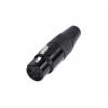 Re-An Products Konektor XLR, barva Černá, počet kontaktů: 5, orientace těla: Rovný Vnitřní, pokovení: Stříbrná, Kabel,
