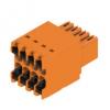 Weidmüller Zásuvný blok Terminal, rozteč: 3.5 mm, počet řad: 1, počet kontaktů: 8, orientace těla: 180°, Oranžová