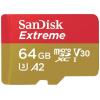 SanDisk SanDisk Extreme - Flash-Speicherkarte (microSDXC-an-SD-Adapter inbegriffen) paměťová karta microSD 64 GB Class 10, UHS-I, v30 Video Speed Class