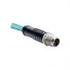 Kabel konektoru, A: Vnější, A: Rovný 2, B: Odbočný vodič, 250V, IP68, řada: MSBS Amphenol Industrial 5 m