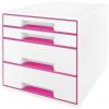 Leitz WOW Cube 5213 5213-20-23 box se zásuvkami bílá 4 x DIN A4 Počet zásuvek: 4 Leitz WOW Cube 5213 5213-20-23 box se zásuvkami bílá 4 x DIN A4 Počet zásuvek: 4