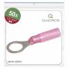Quadrios 23C519 kulaté kabelové oko Průřez (max.)=1.5 mm² Ø otvoru=8.5 mm částečná izolace červená 50 ks Quadrios 23C519 kulaté kabelové oko Průřez (max.)=1.5 mm² Ø otvoru=8.5 mm částečná izolace červená 50 ks
