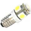 Žárovka LED E10 12V / 1W, bílá, 6xSMD5050