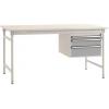 Manuflex BB5261.9006 Kompletní servírovací stolek základní stacionárně s Melamin-Platte + pouzdro vestavné, Šxhxv: 1000 x 800 x 780 mm hliníkově stříbrná