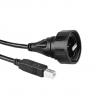 Bulgin Kabel USB do zásuvky IC Vnější, A: USB typu A, 2 m Vnější, Černá, B: USB B Bulgin Kabel USB do zásuvky IC Vnější, A: USB typu A, 2 m Vnější, Černá, B: USB B