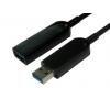 NewLink Kabel USB do zásuvky IC Vnější, řada: AOCUSB3-EXT, A: USB typu A, 15 m Vnitřní, Černá, B: USB typu A