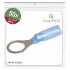 Quadrios 23C525 kulaté kabelové oko Průřez (max.)=2.5 mm² Ø otvoru=10.5 mm částečná izolace modrá 50 ks Quadrios 23C525 kulaté kabelové oko Průřez (max.)=2.5 mm² Ø otvoru=10.5 mm částečná izolace modrá 50 ks