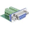 Delock Delock - Serieller Adapter - DB-9 (W) zu 10-poliger Anschlussblock (W) 65268 D-SUB zásuvková lišta 180 ° Pólů: 9, 10 1 ks