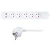 Solight 5z prodlužovací přívod s USB A+C nabíječkou 2.4A, 3m, 3 x 1mm2, bílý, vypínač - PP152USBC