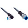 Kabel konektoru, A: Vnitřní, A: M8, Pravoúhlý 4, B: M12, Přímý, B: Vnější, 1.5kV 3, IP65, IP66K, IP67, řada: YG8U14 SICK