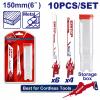 Sada 10ks pilových listů pro pilu ocasku 150mm na dřevo, kov, plast Sada 10ks pilových listů pro pilu ocasku 150mm na dřevo, kov, plast