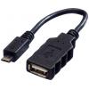 Roline USB kabel USB 2.0 USB Micro-B zástrčka, USB-A zásuvka 0.15 m černá stíněný 11.02.8311