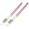 LogiLink FP4LC20 optické vlákno optické vlákno kabel 20.00 m fialová [1x zástrčka LC - 1x zástrčka LC] 50/125 µ Multimode OM4