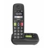 Gigaset E290A DECT/GAP bezdrátový analogový telefon kompatibilní s naslouchadly , záznamník, handsfree, dětský telefon černá