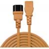 LINDY napájecí prodlužovací kabel [1x IEC zástrčka C14 10 A - 1x IEC C13 zásuvka 10 A] 1.00 m oranžová
