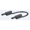 Staubli Zkušební kabel s konektorem, Černá 10A, délka kabelů: 300 mm, 600 V, Polyvinylchlorid, úroveň kategorie: CAT 0,