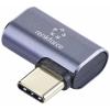 Renkforce USB3® adaptér [1x Konektor USB4® - 1x USB-C® zásuvka] 40 GBit/s 90° zatočeno doleva, hliníková zástrčka