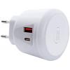 EcoSavers USB Timer Charger USB nabíječka, 1x USB A , 1x USB-C®, 20 W, bílá