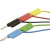 VOLTCRAFT MS 4100S sada měřicích kabelů lamelová zástrčka 4 mm lamelová zástrčka 4 mm 1.00 m červená, černá, modrá, zelená, žlutá 1 ks