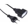 RS PRO Prodlužovací kabel, délka kabelu: 3 m 1 zásuvek, 250V Euro, IP20 Černá, Černá Polyvinylchlorid Evropská zásuvka RS PRO Prodlužovací kabel, délka kabelu: 3 m 1 zásuvek, 250V Euro, IP20 Černá, Černá Polyvinylchlorid Evropská zásuvka