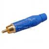 Vidlice RCA CINCH ACPR-BLU, modrá, kovový kryt Vidlice RCA CINCH ACPR-BLU, modrá, kovový kryt