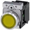 Siemens Tlačítkový spínač, řada: SIRIUS ACT 3SU11 IP66, IP67, IP69K SPST Deska Osvětlené 22 mm Žlutá 24V