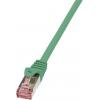 LogiLink CQ2095S RJ45 síťové kabely, propojovací kabely CAT 6 S/FTP 10.00 m zelená samozhášecí, s ochranou 1 ks