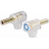 TRU COMPONENTS banánkový konektor zásuvka, zahnutá Ø pin: 4 mm černá 1 ks