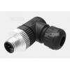 Vidlice M12 kód D, 90°, 4P, 250 V / 4 A, IP67