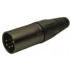 RS PRO Konektor XLR, barva Černá, počet kontaktů: 5, orientace těla: Rovný Vnější, pokovení: Stříbrná, Kabel